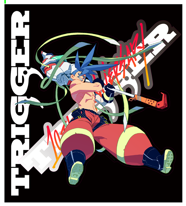 TRIGGER 10TH ANNIVERSARY【PROMARE】STICKER SET (1st Edition) GALO THYMOS＆10th Logo B（Metallic ver）